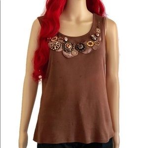 Gorgeous brown, beaded top, great condition,!